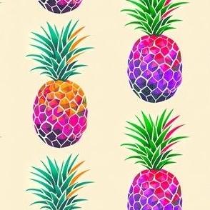 Colorful geometric pineapples