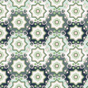 Hexagon Deco Garden TIles