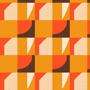 Marigold Grid Geometric- - Mid Century Tiles