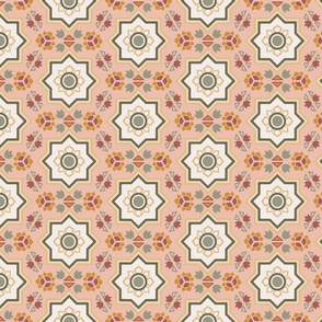 Hexagon Deco Pale Garden TIles