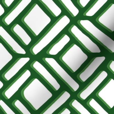 Hunter Green Vintage Chippendale Fretwork Inspired  Lattice in a Grandmillenial Style