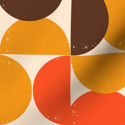 Mod Semi Circles Marigold - Mid Century Shapes