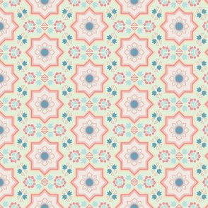 Hexagon Deco Light Mint Garden TIles