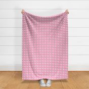 Plain Cane | Bright Pink Woven Geometric Pattern Inspired by Vintage Furniture Caning in a Grandmillenial Style
