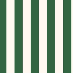 2 Inch Awning Stripe in Pine Green and White