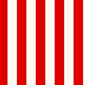 2 Inch Awning Stripe in Bright Red and White