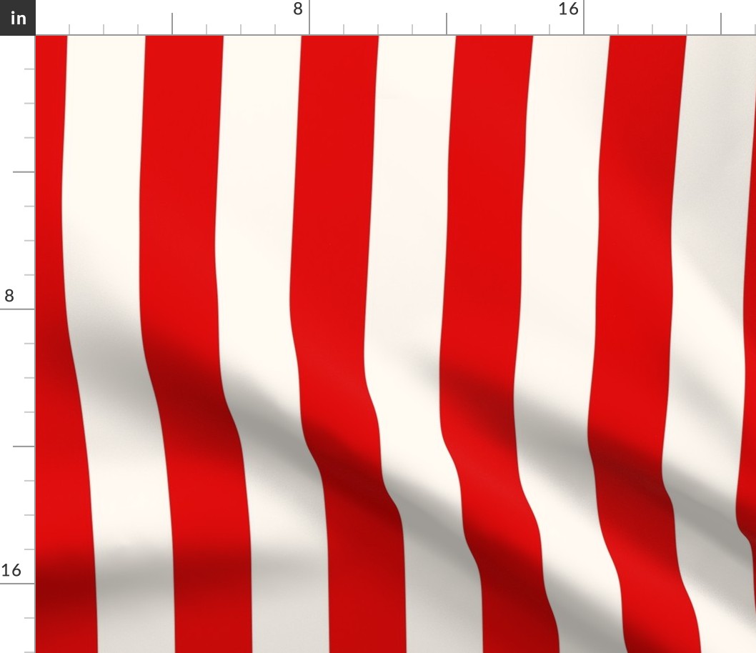 2 Inch Awning Stripe in Bright Red and White