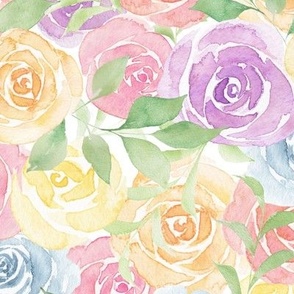Cotton Candy Roses - Large Scale - Whiskers and Blooms Collection - Angelina Maria Designs