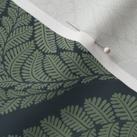 forest fern damask in tonal dark green medium large wallpaper scale 8 by Pippa Shaw