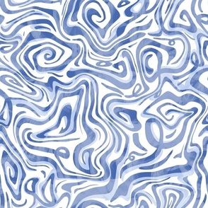 Blue Swirls Abstract normal scale