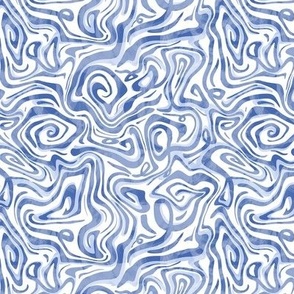Blue Swirls Abstract small scale