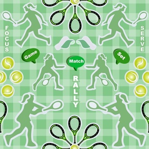 (Large 18") Green tennis Retro
