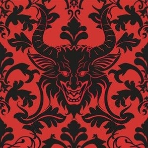 Red and Black Devil Demask