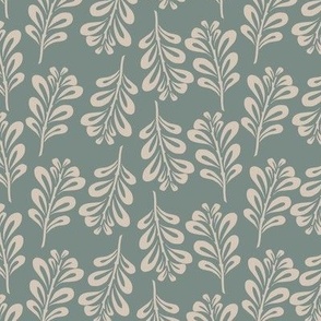 Leaves (Duck Egg Blue) Medium