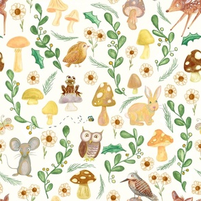 Hand-painted Fauna & Flora in the Forest