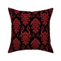 Red and Black Demon Damask