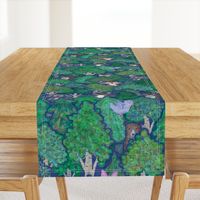 Forest Friends - cute woodland animals among birch and pine