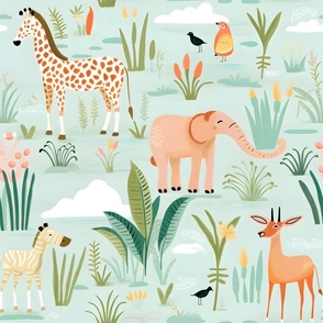 Safari Dreamland Illustration