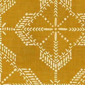 Geometric mustard yellow boho tiles for homedecor and wallpaper