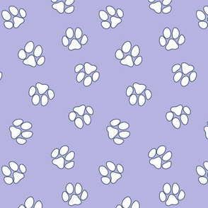 Puppies in the garden-paw prints-lilac