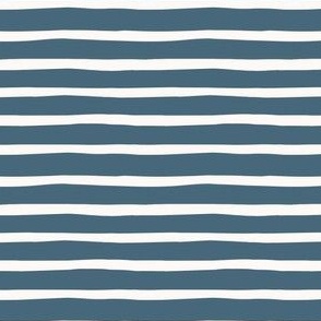 Summer Stripes - 4th of July - Painted - Navy Blue