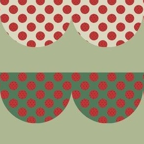 Christmas Polka Dotted Scallops