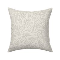 abtract leaves, multiderectional line art beige / agreeable grey on neutral alabaster