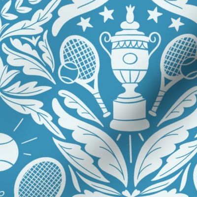 Tennis damask_Blue