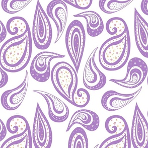 FUNKY PURPLE AND WHITE PAISLEY 