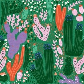 Retro 1960’s cacti garden 