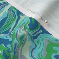 Liquid Cool Earth Blue and Green Marble