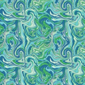 Liquid Cool Earth Blue and Green Marble