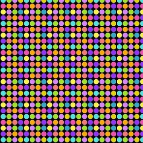 colorful dots black