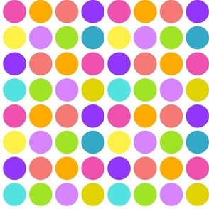colorful dots ( large)|| retro  rainbow disco dance floor