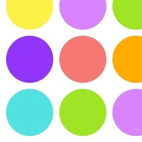 colorful dots (extra large)|| retro  rainbow disco dance floor