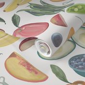 Fresh Food Baby Cream Medium Print, JG_Anchor_Designs, JG Anchor Designs