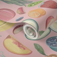 Fresh Food, Baby, Kitchen, Pink, medium print, JG_Anchor_Designs, JG Anchor Designs