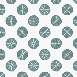 Sand Dollar Sea Green, Large Scale 