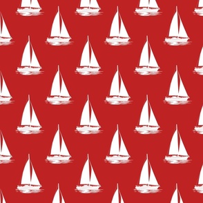 (large) Sailboats Red