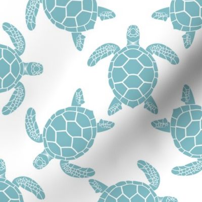 (large) Sea Turtles Turquoise