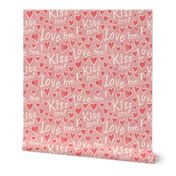 Kiss Me Love Me on pink - large scale