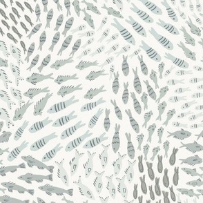 Little Fish_Kids Summer_Medium_Dusty Sage Green Monochrome_Hufton Studio