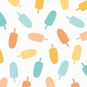 Bright colourful summer popsicles 