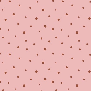 Retro Pink Organic Speckle Spots Dots