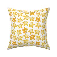 Spring Daffodil Yellow Floral on white