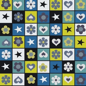 Hearts n flowers patchwork