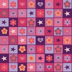 Hearts n flowers patchwork PP