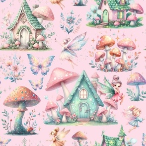 fairy houses pink