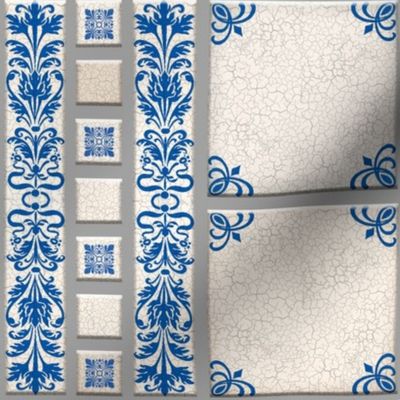 MOSAIC STRIPE - DELFT TILE COLLECTION (GRAY GROUT)
