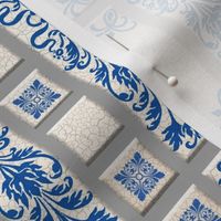 MOSAIC STRIPE - DELFT TILE COLLECTION (GRAY GROUT)